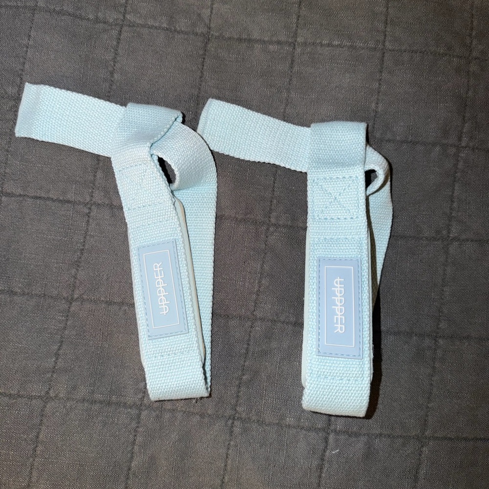 Padded Lifting Straps for Gym - Light Blue